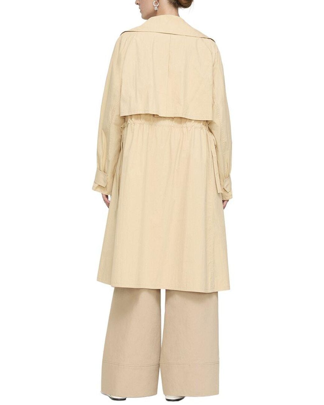 Lafayette 148 New York Natural Oversized Funnel Neck Coat