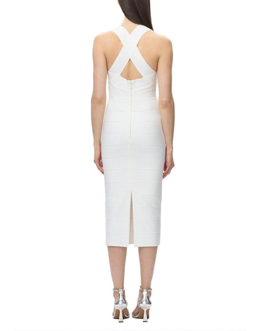 Hervé Léger White The Sandra Dress