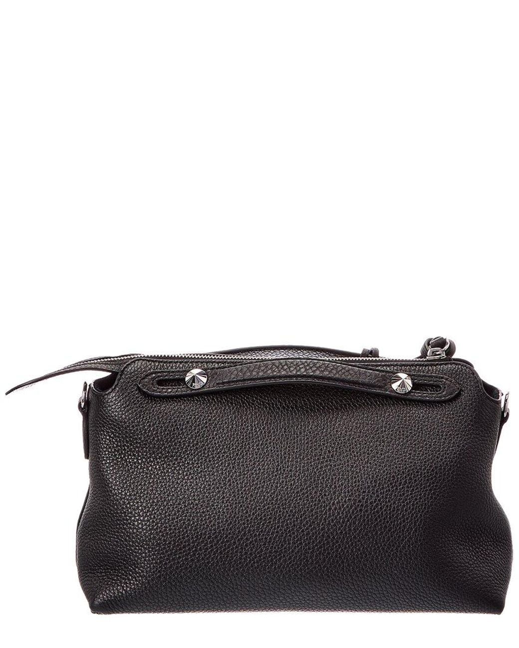 Fendi Black By The Way Soft Medium Leather Shoulder Bag