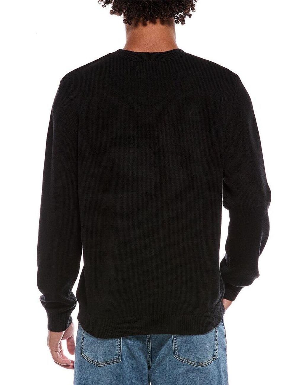 RTA Black Ethan Crewneck Sweater for men