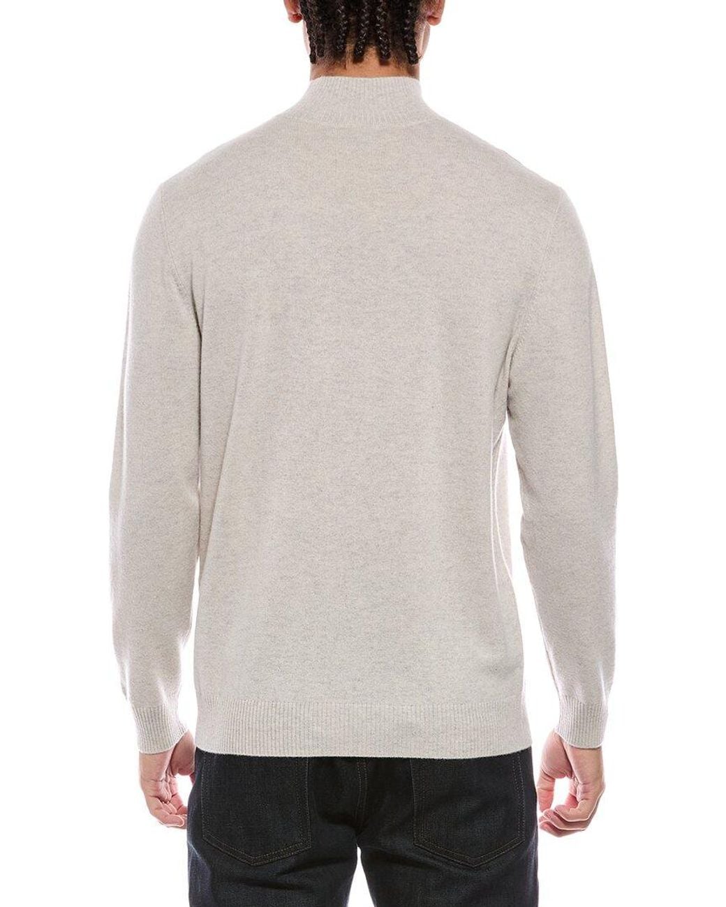 N.Peal Cashmere Gray Mayfair Cashmere Turtleneck Sweater for men