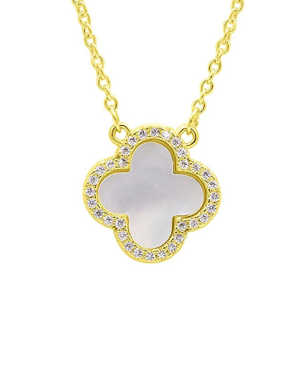 Adornia Metallic 14k Plated Pearl Pendant Necklace