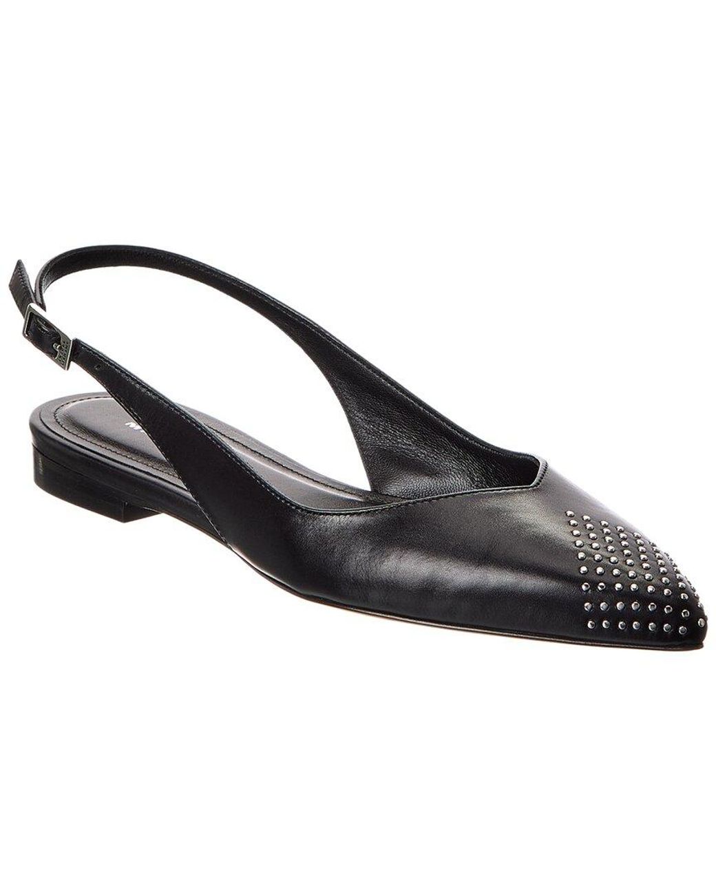Isabel Marant Black Branee Leather Slingback Ballet Flat