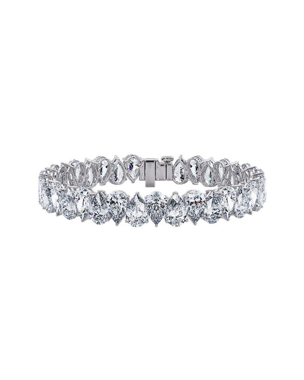 Lab Grown Diamonds White 14K 30.50 Ct. Tw. Lab-Grown Diamond Tennis Bracelet