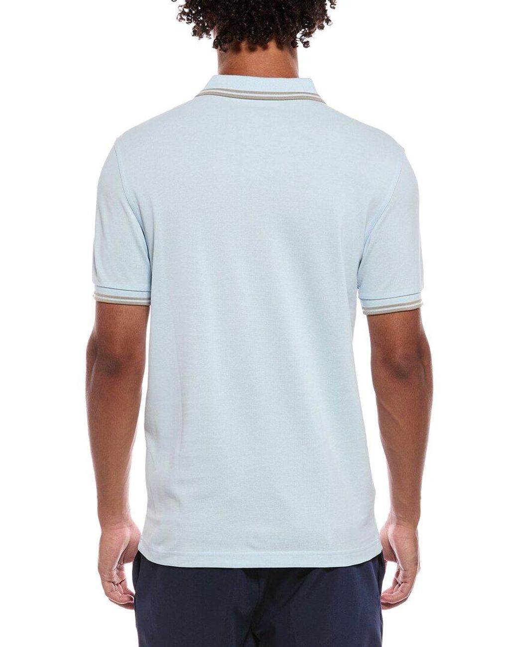 Fred Perry Blue Woven Polo for men