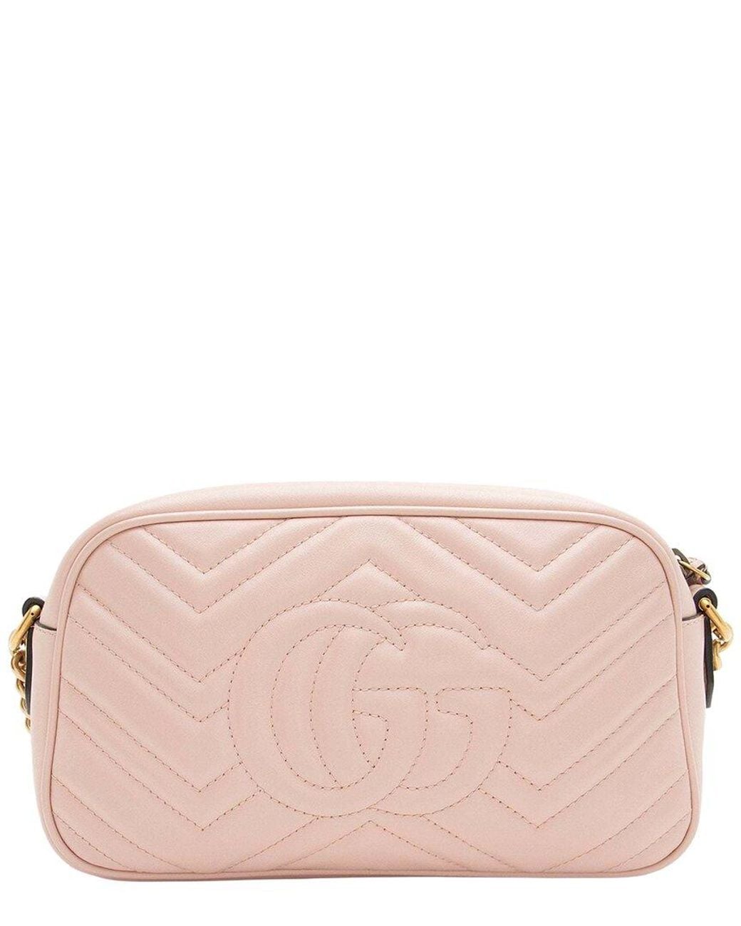 Gucci Pink Matelassé GG Marmont Small Camera Bag (authentic Pre-loved)