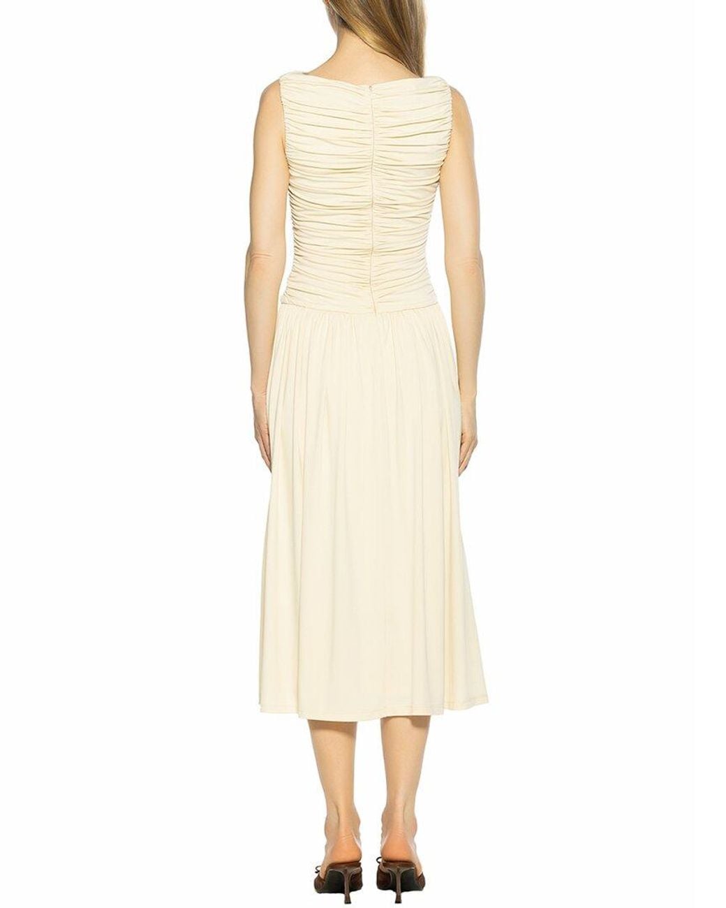 Alexia Admor Natural Lumi Portrait Neck Maxi Dress
