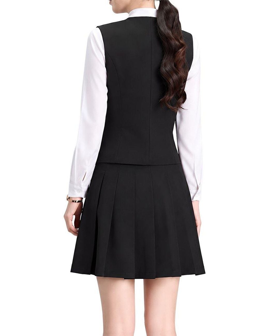 Olivia Taylor Blue 2Pc Vest & Shirt Set