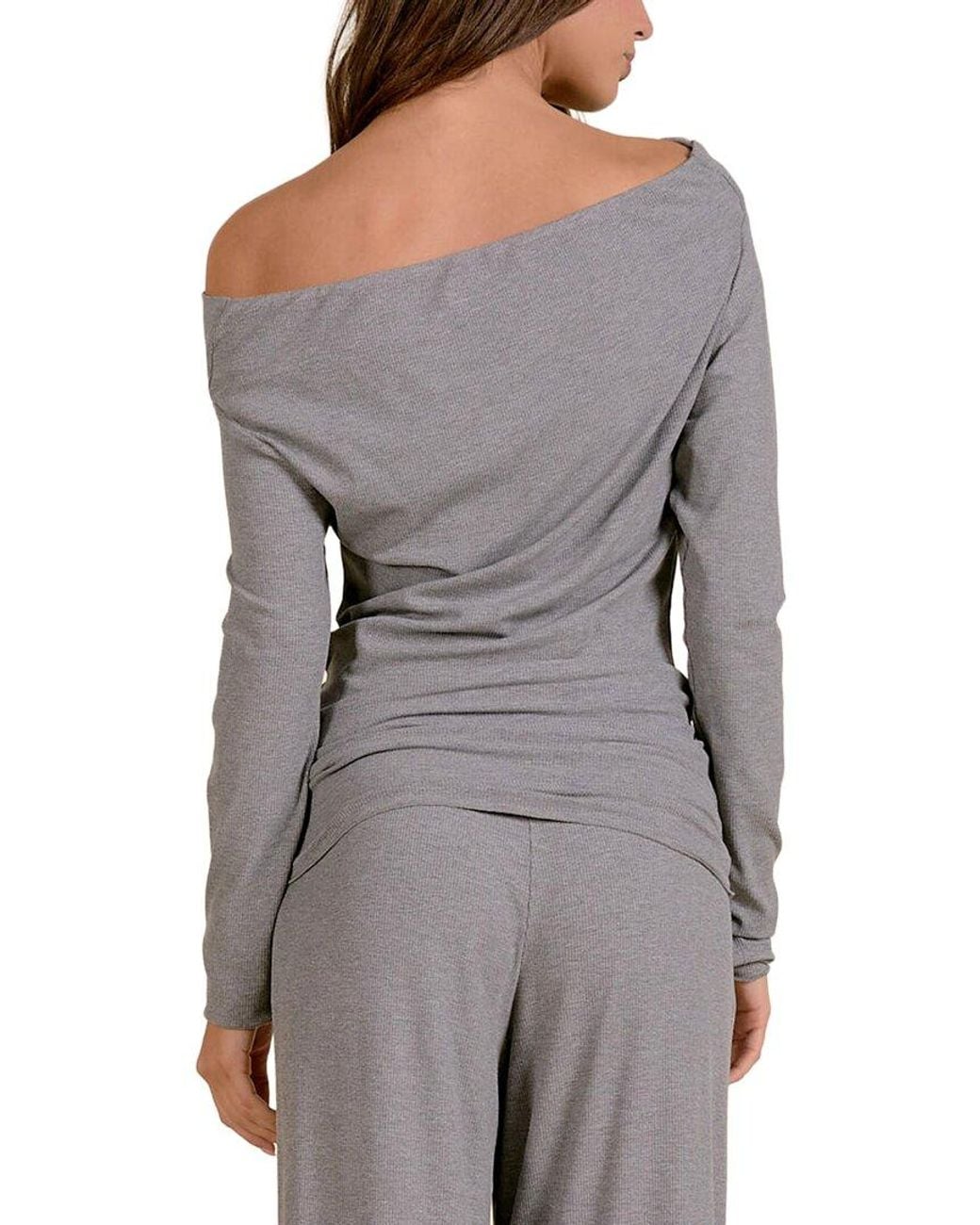 Elan Gray Knit Top