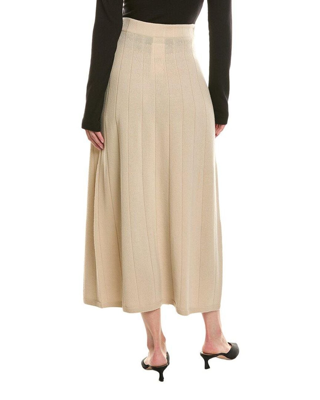 Max Mara Natural Peonie Knitted Skirt