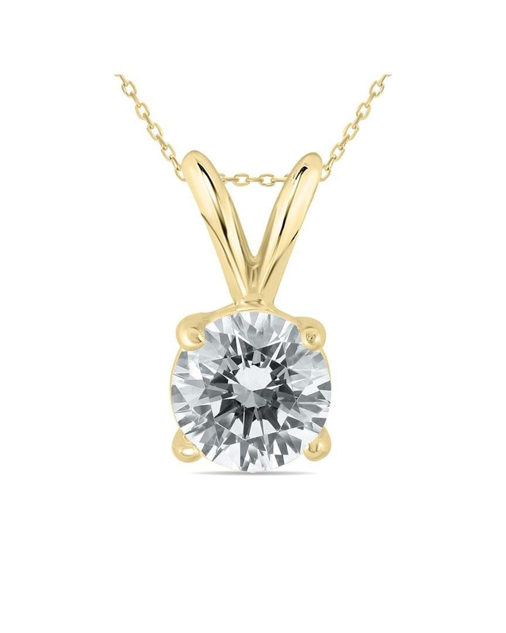 Diamond Select Cuts Metallic 14k 0.96 Ct. Tw. Diamond Necklace