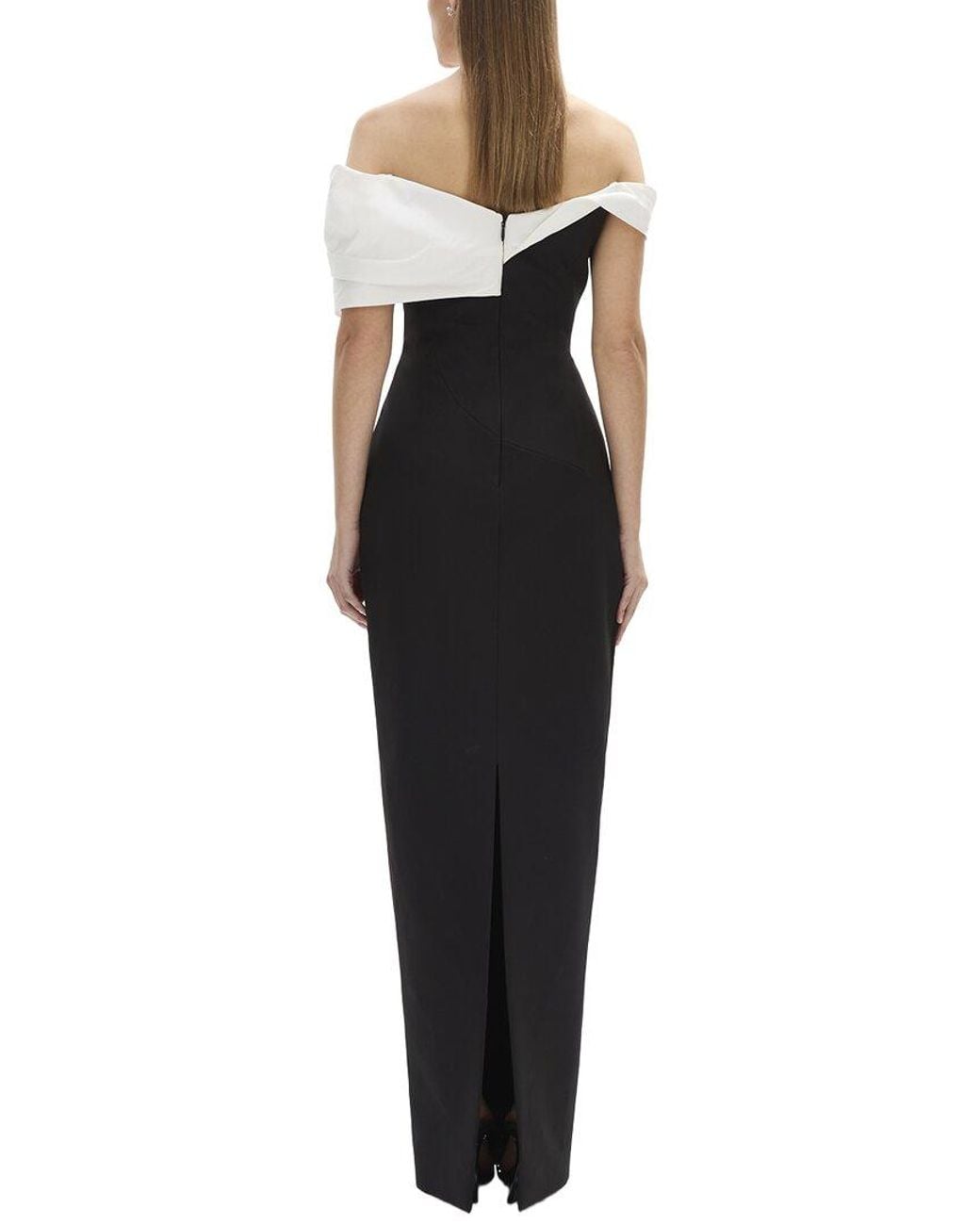 Rachel Gilbert Black Delila Column Gown