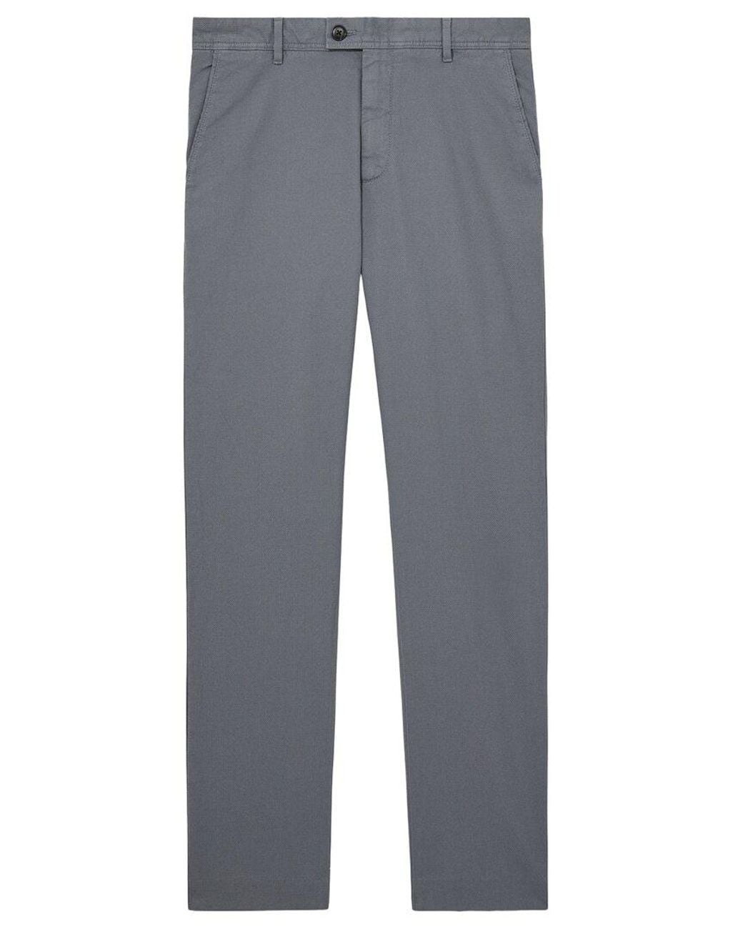 Reiss Gray Dobby Pique Chino Trouser for men