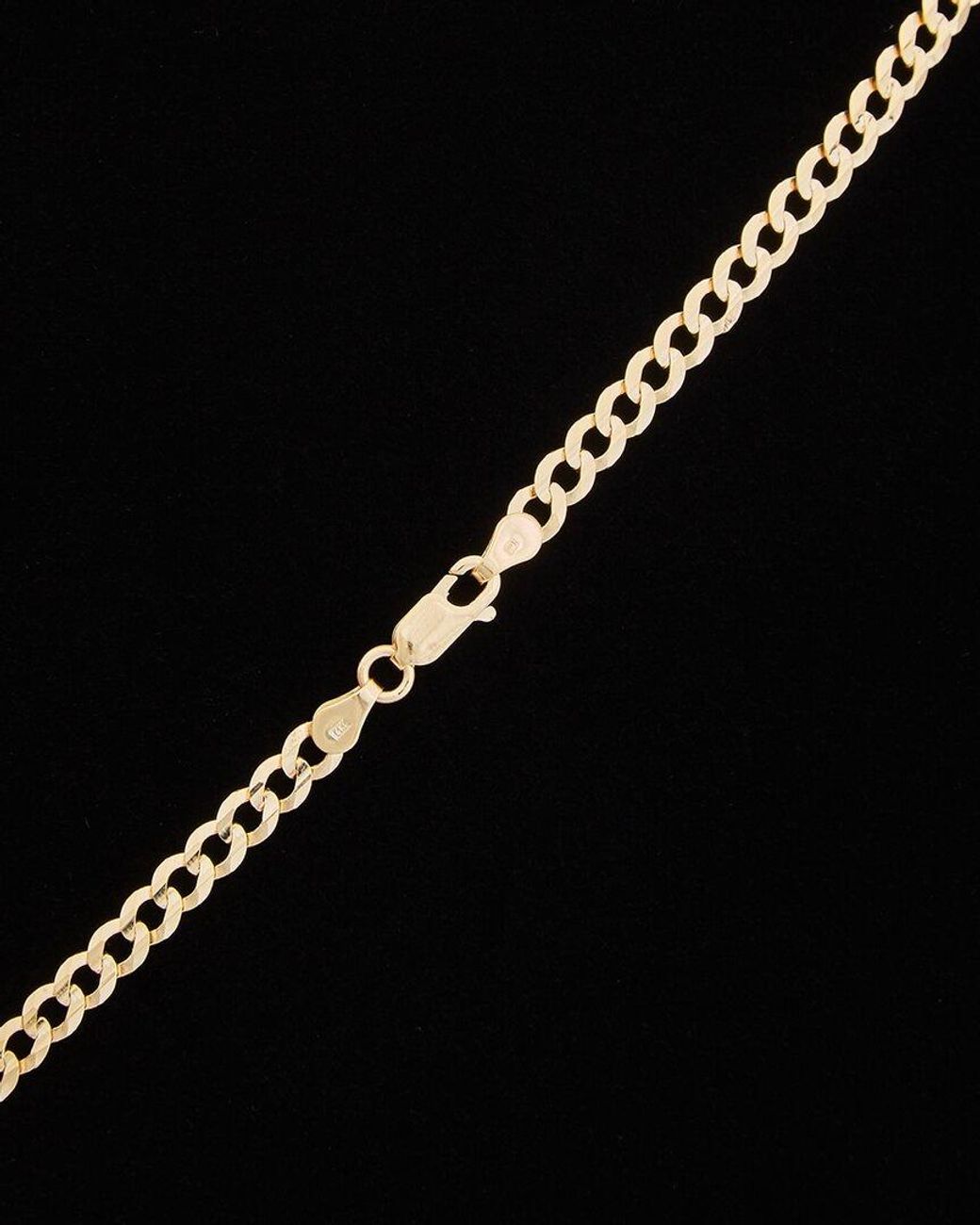 Italian Gold Black 14k Cuban Miami Link Necklace