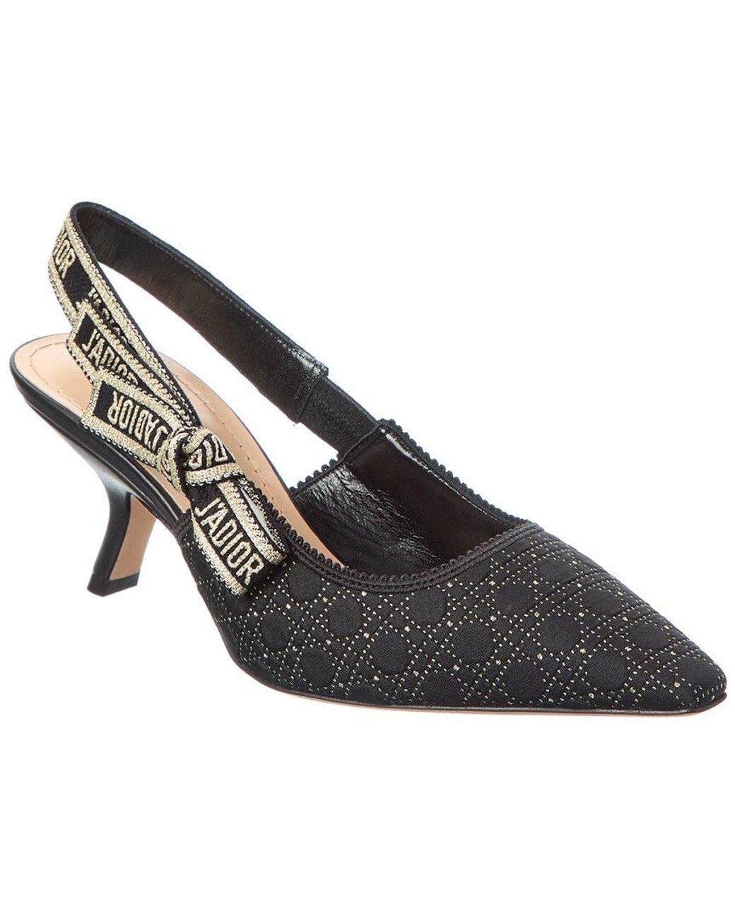 Dior Black J'A Canvas Slingback Pump