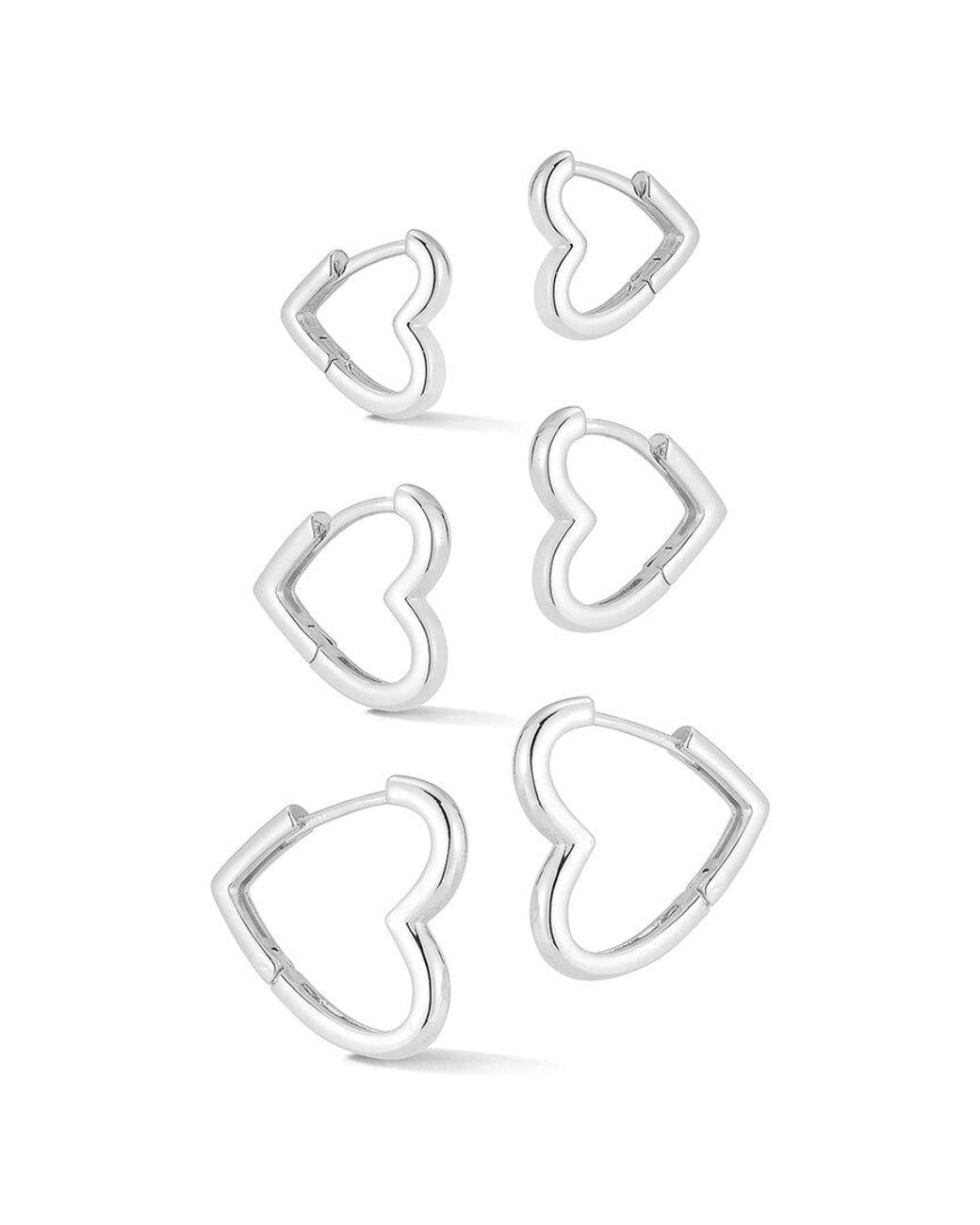 Sphera Milano White Heart Earrings