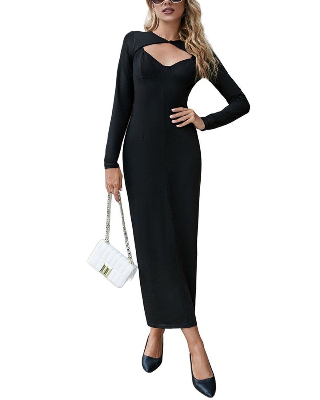 Luna Tuccini Black Midi Dress
