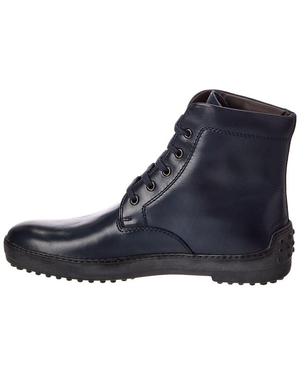 Tod's Black Leather Boot for men