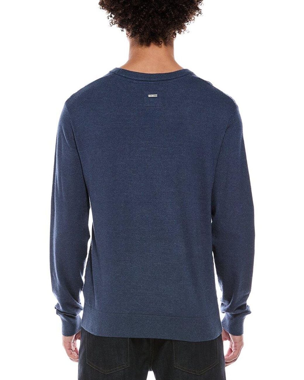 Point Zero Blue Semi Fit Crewneck Sweater for men
