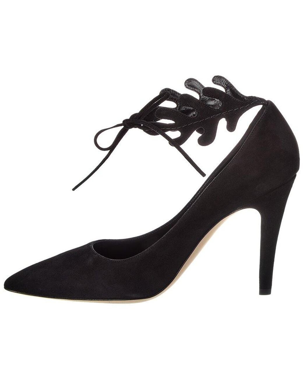 Manolo Blahnik Black Florettehi 105 Suede Pump