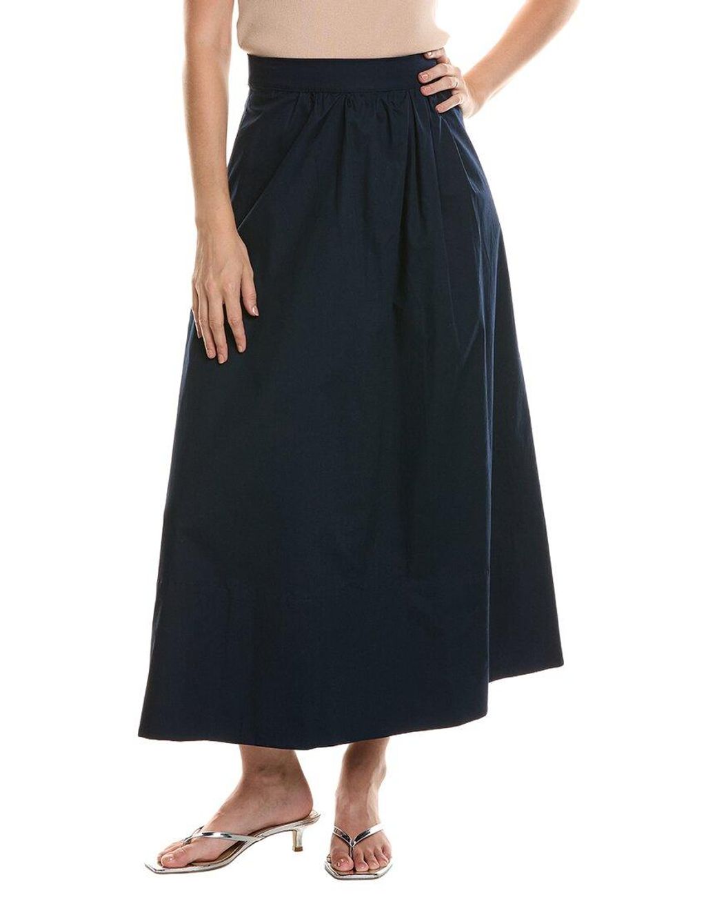Vince Camuto Blue Long Full Skirt