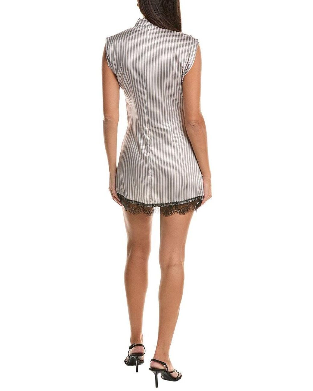 HL Affair White Stripe Mini Dress