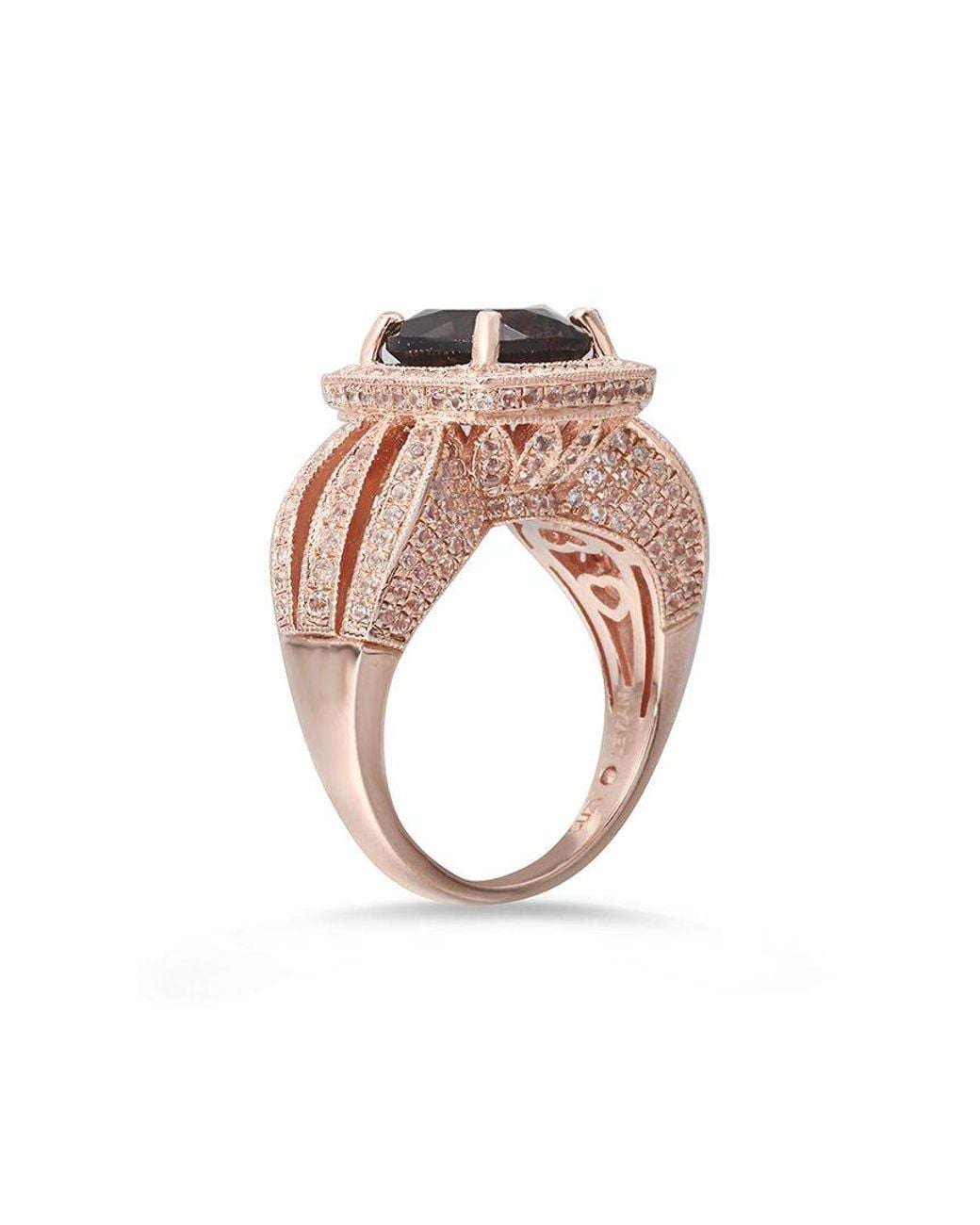 Suzy Levian White Rosed 4.50 Ct. Tw. Gemstone Statement Ring