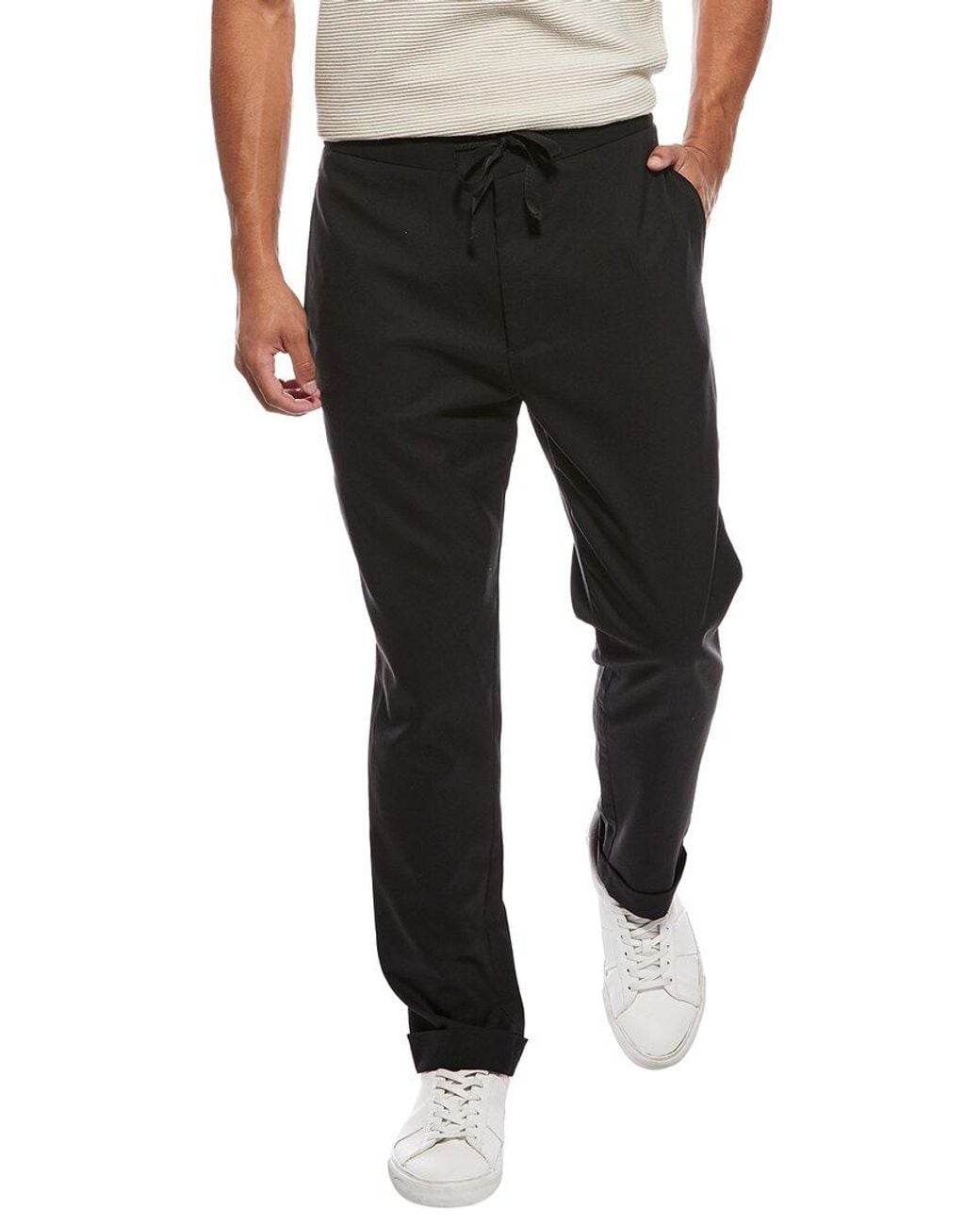 Officine Generale Black Officine Generale Joseph Fresco Wool Pant for men