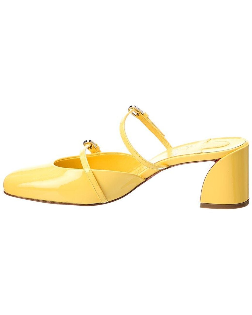 Christian Louboutin Yellow Jane Nina 55 Patent Mule