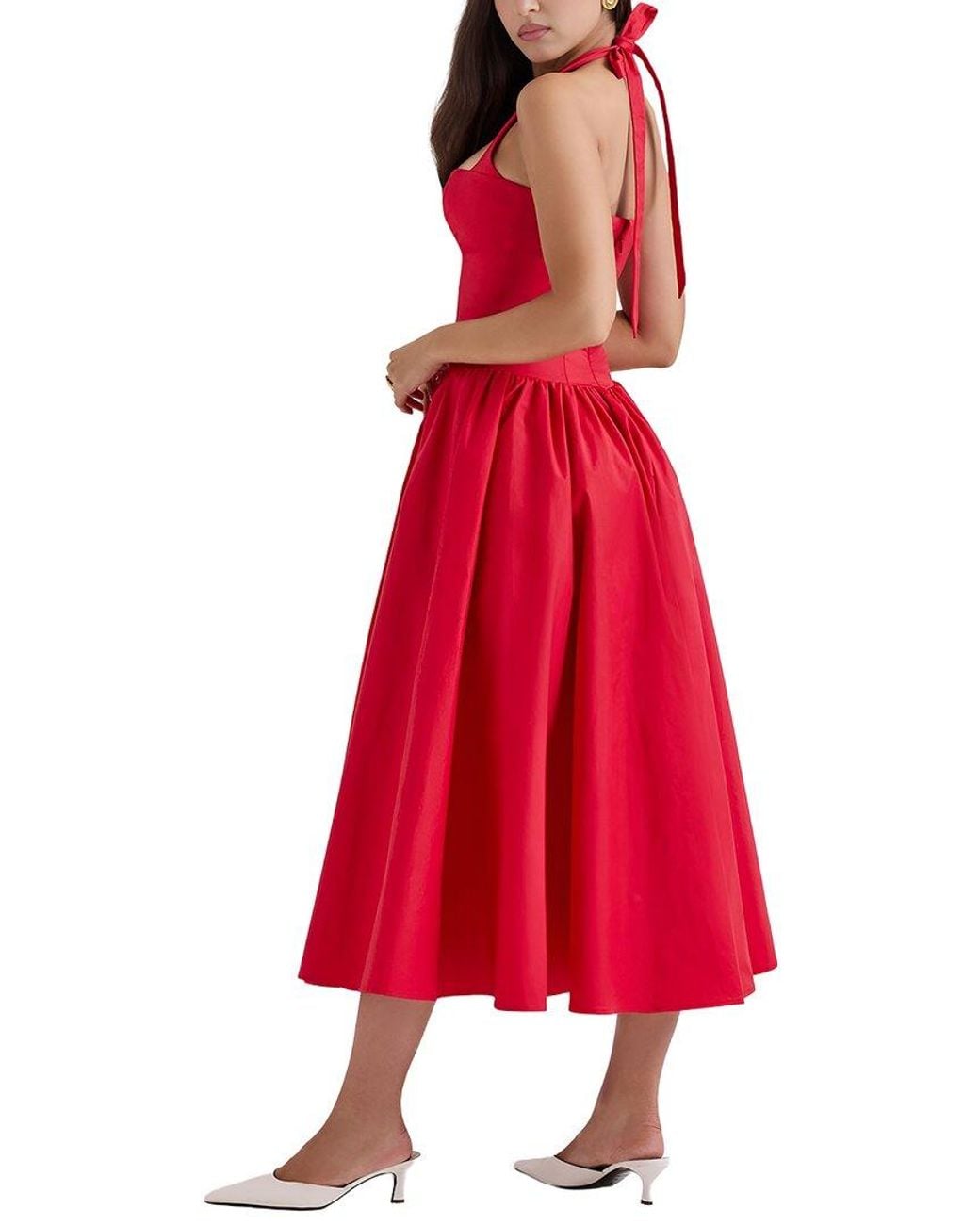 Esea Red Midi Dress
