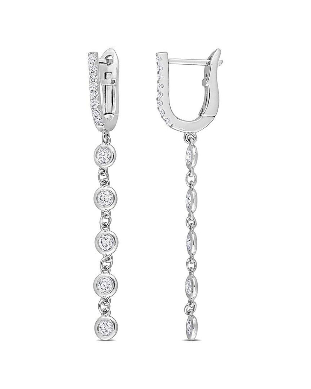 Rina Limor White 14k 0.71 Ct. Tw. Diamond Drop Earrings