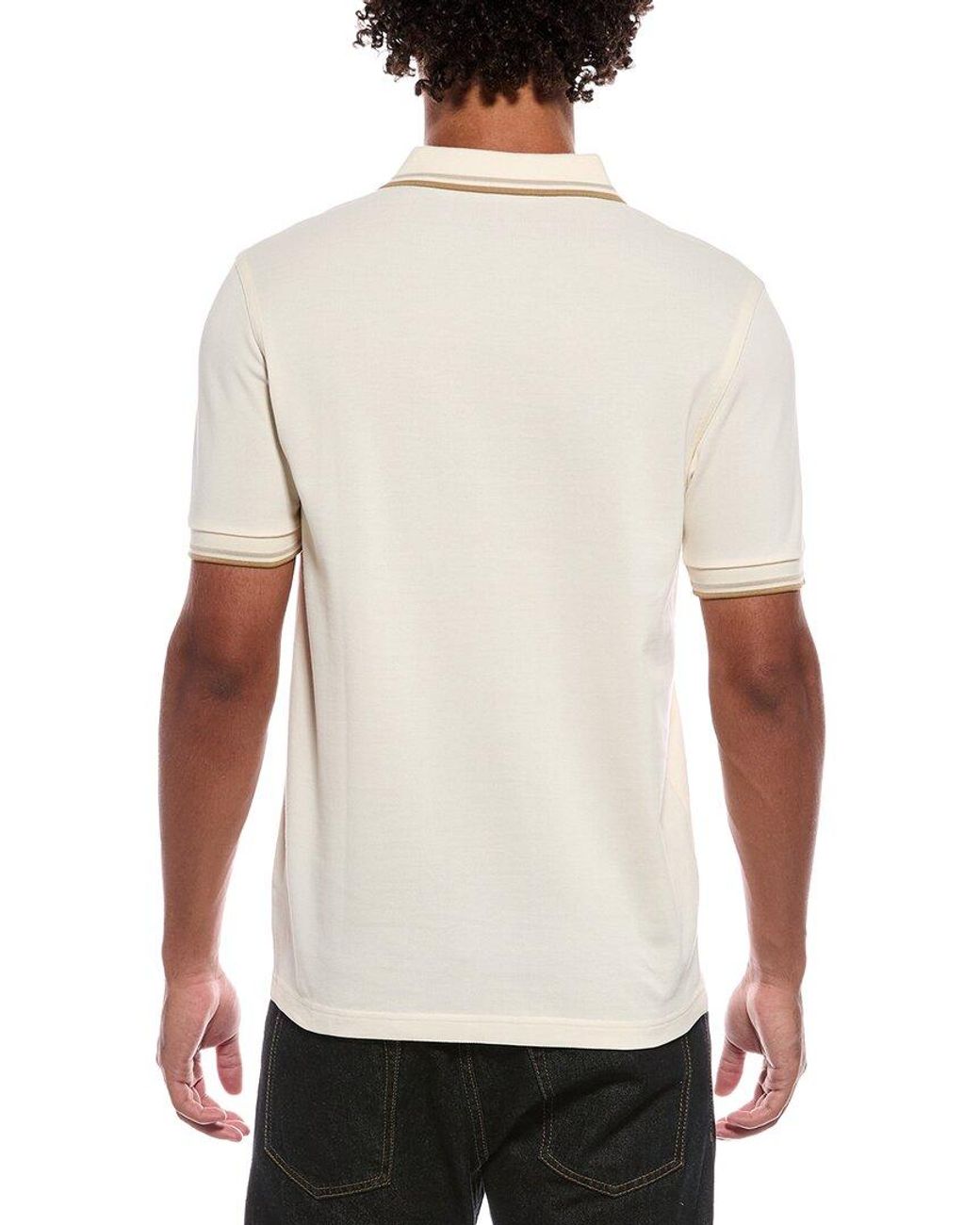 Fred Perry White Woven Polo for men