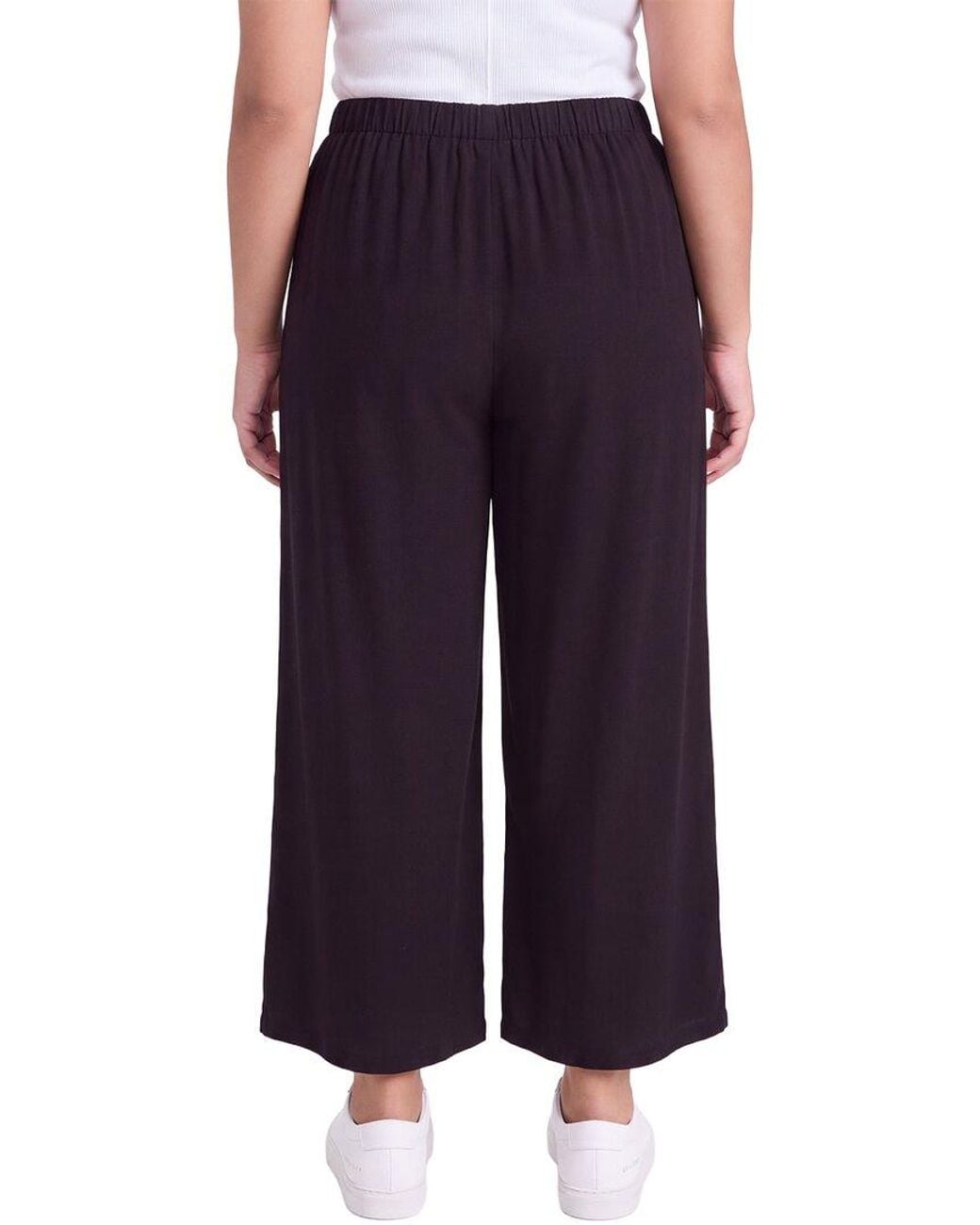 Eileen Fisher Blue Georgette Silk Pant