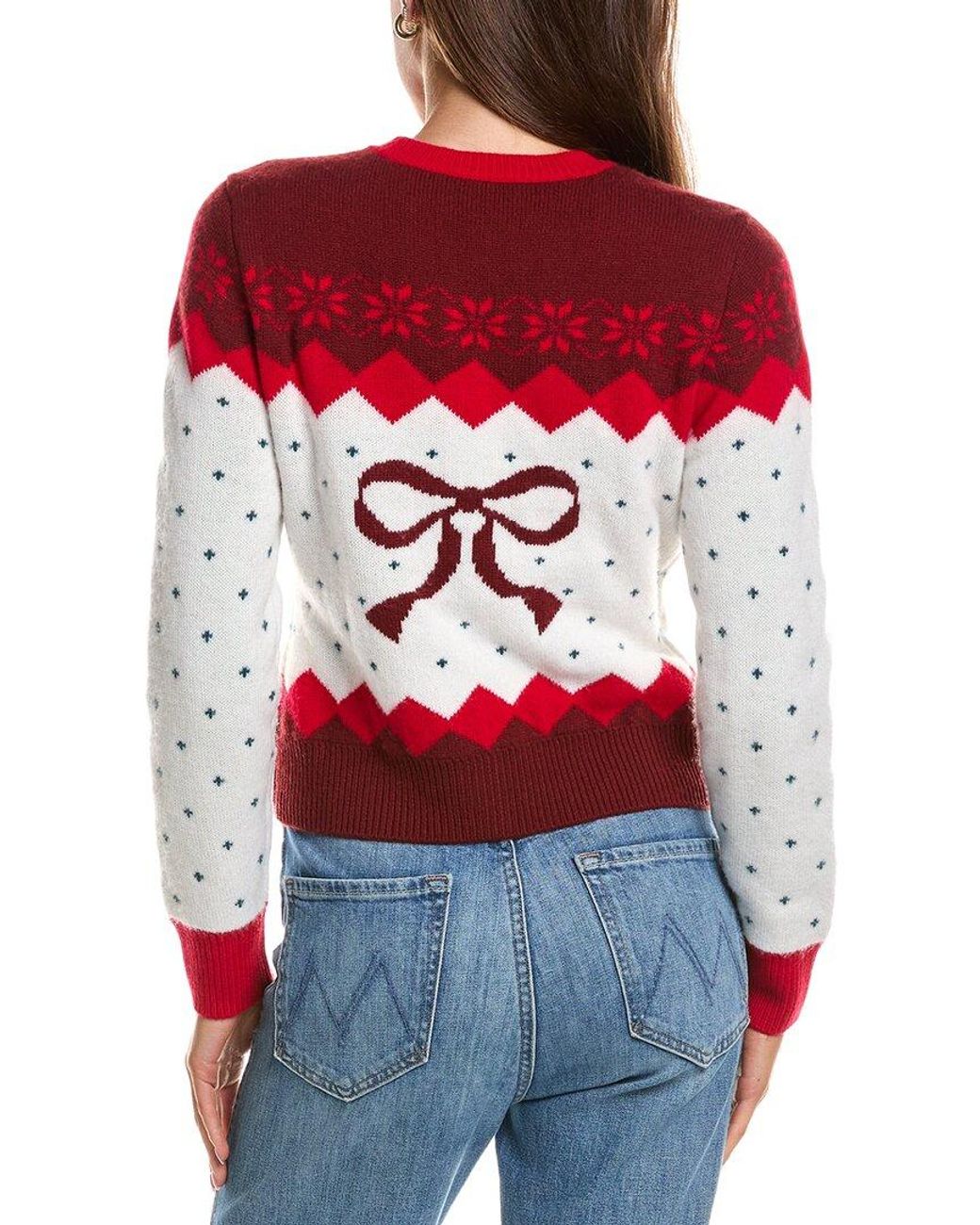 Rowing Blazers Red Holiday Fairisle Wool & Cashmere-Blend Cardigan