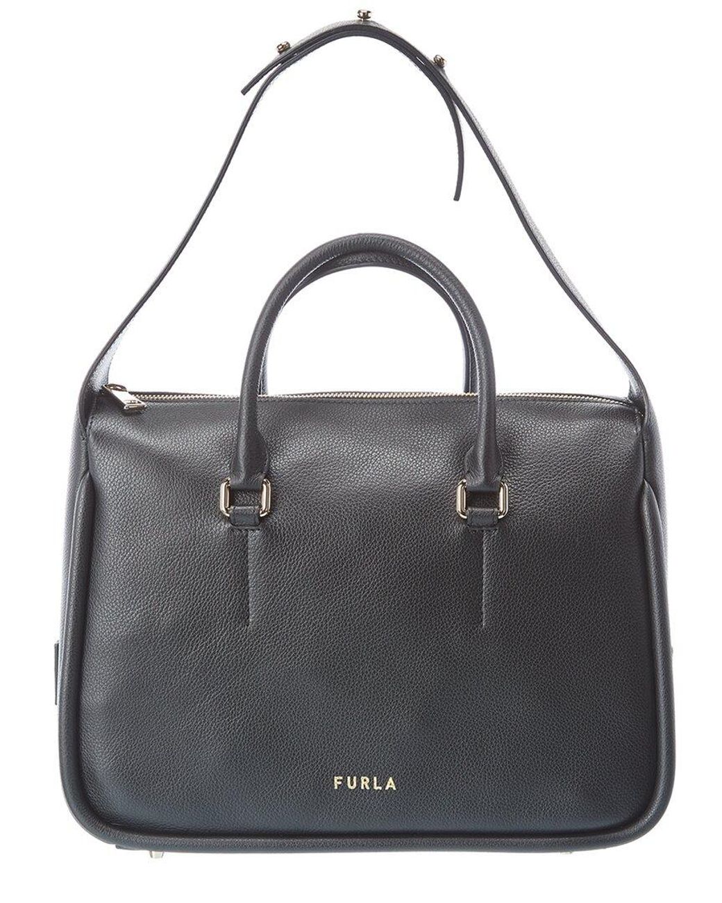 Furla Ester Medium Leather Boston Bag in Black Lyst