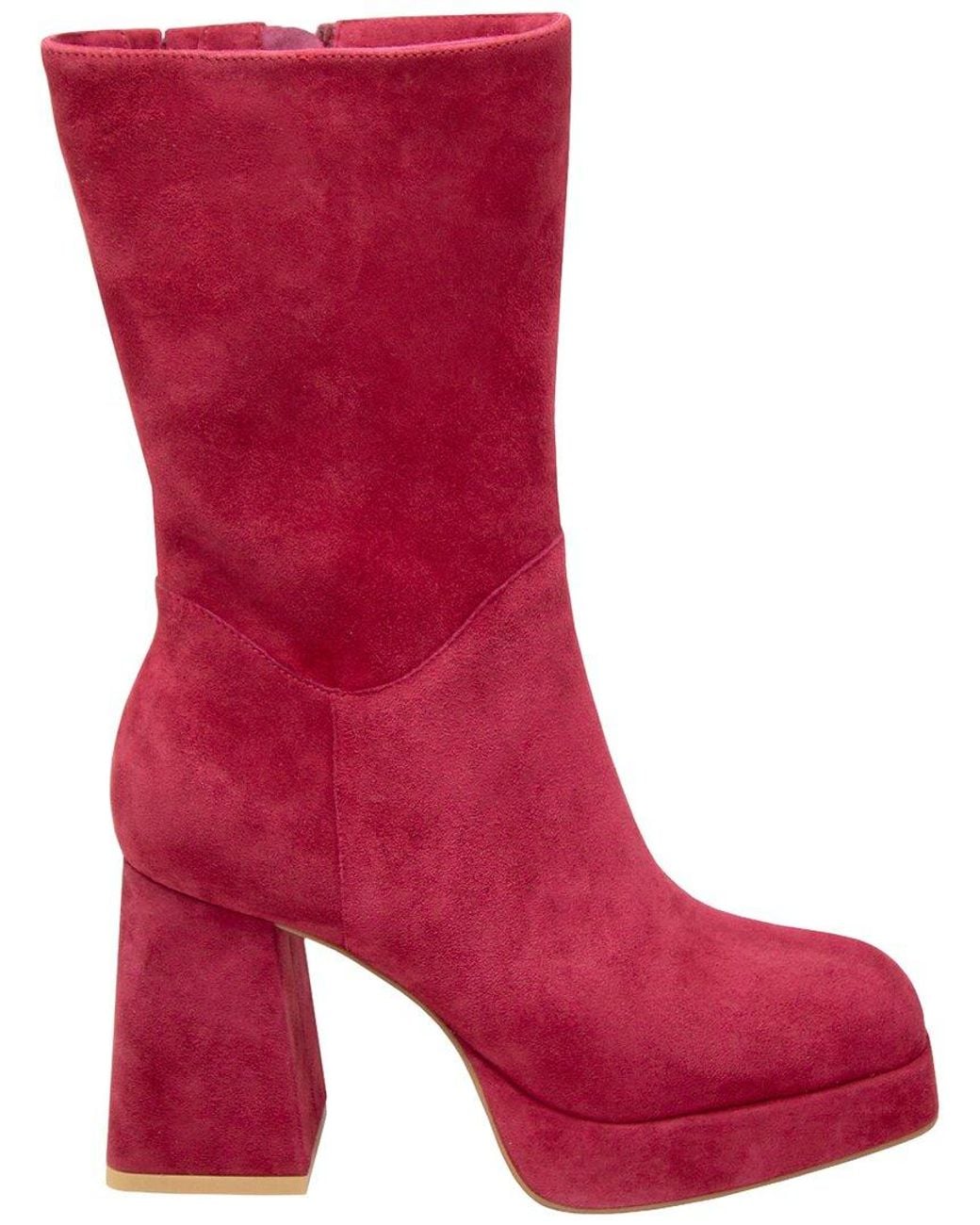 Charles David Red Verity Leather Bootie