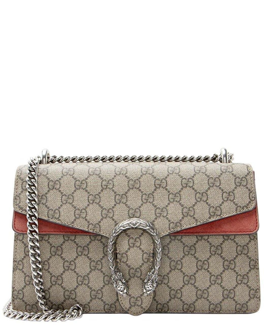Gucci Gray GG Supreme Dionysus Medium Shoulder Bag (authentic Pre-loved)