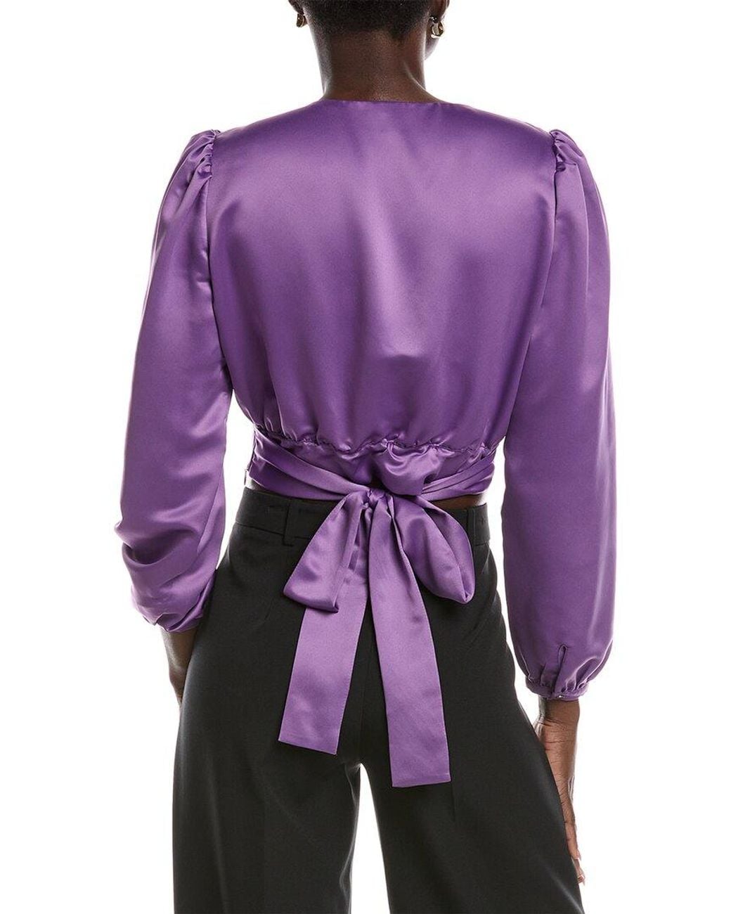 Boss Purple Banella Crop Blouse