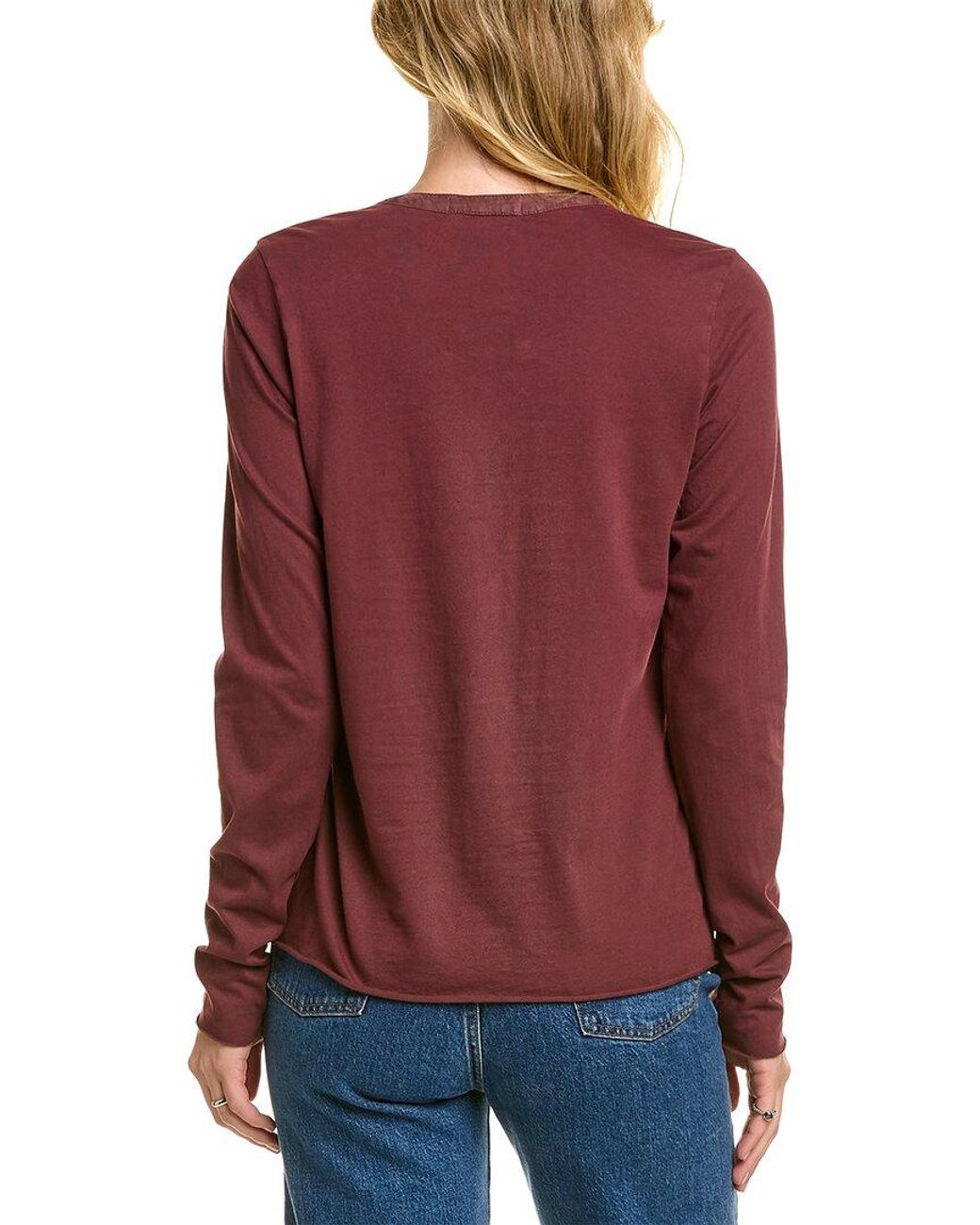 Bella Dahl Red Henley
