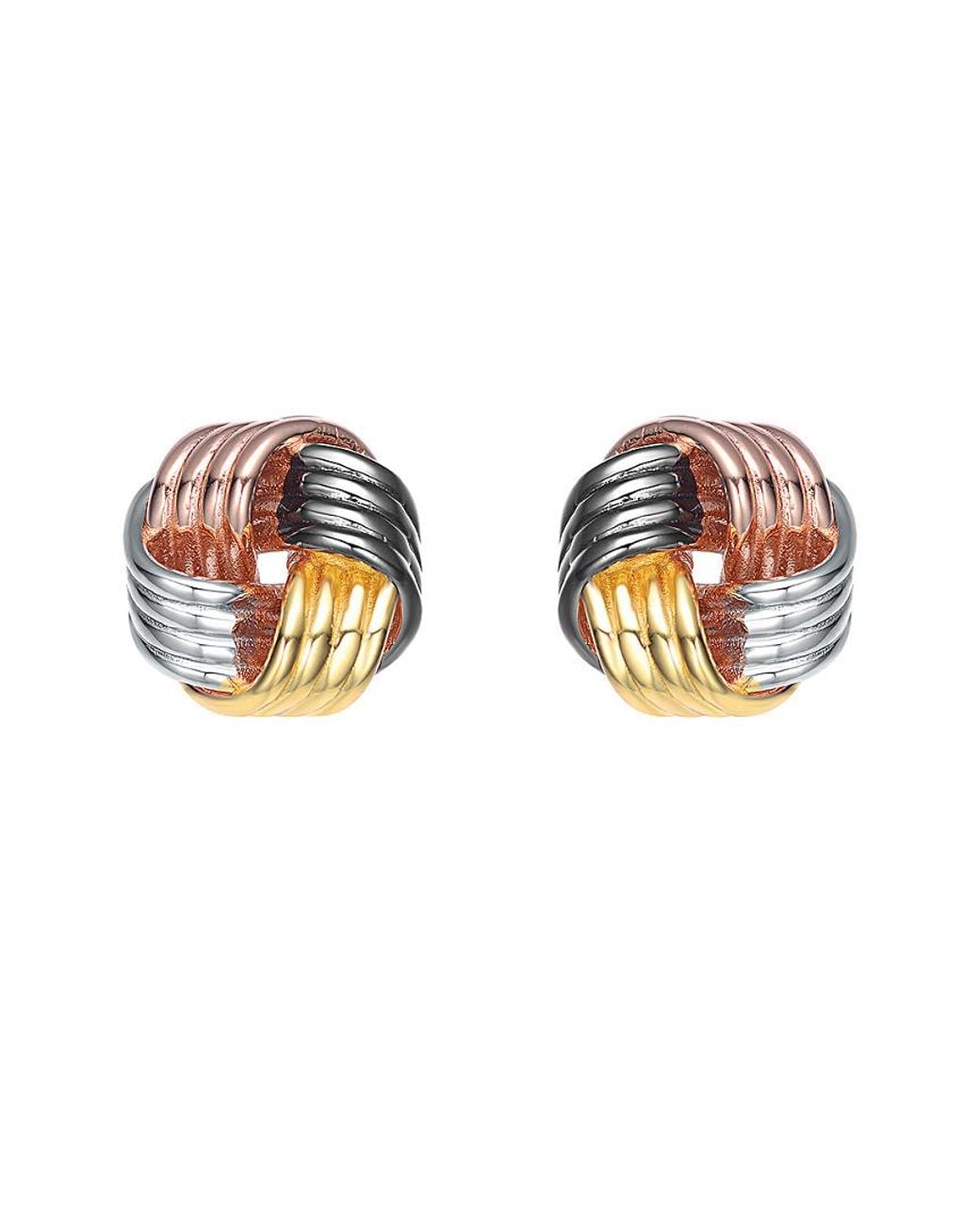 Rachel Glauber Multicolor 14k Rose Gold Vermeil Cz Drop Earrings