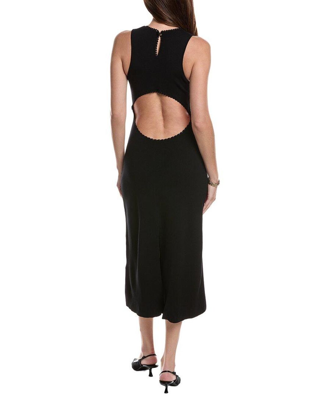 Maje Black Knitted Maxi Dress