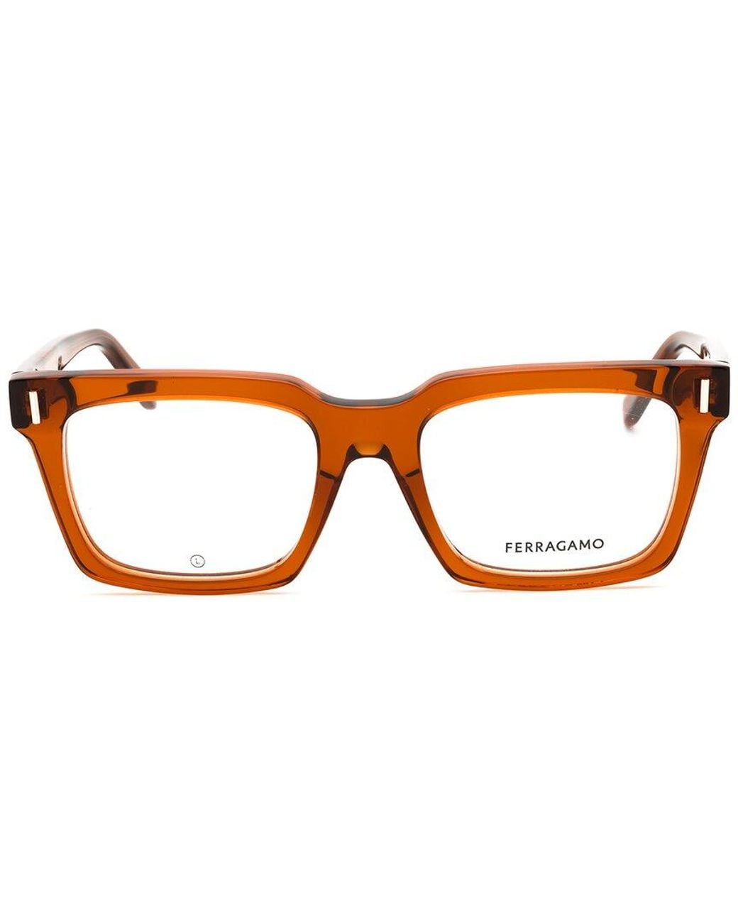 Ferragamo Brown 53Mm Optical Frames