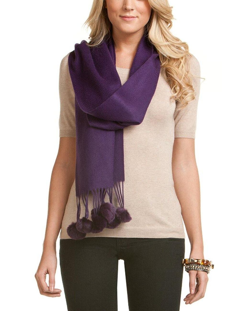 La Fiorentina Purple Plum Cashmere Scarf
