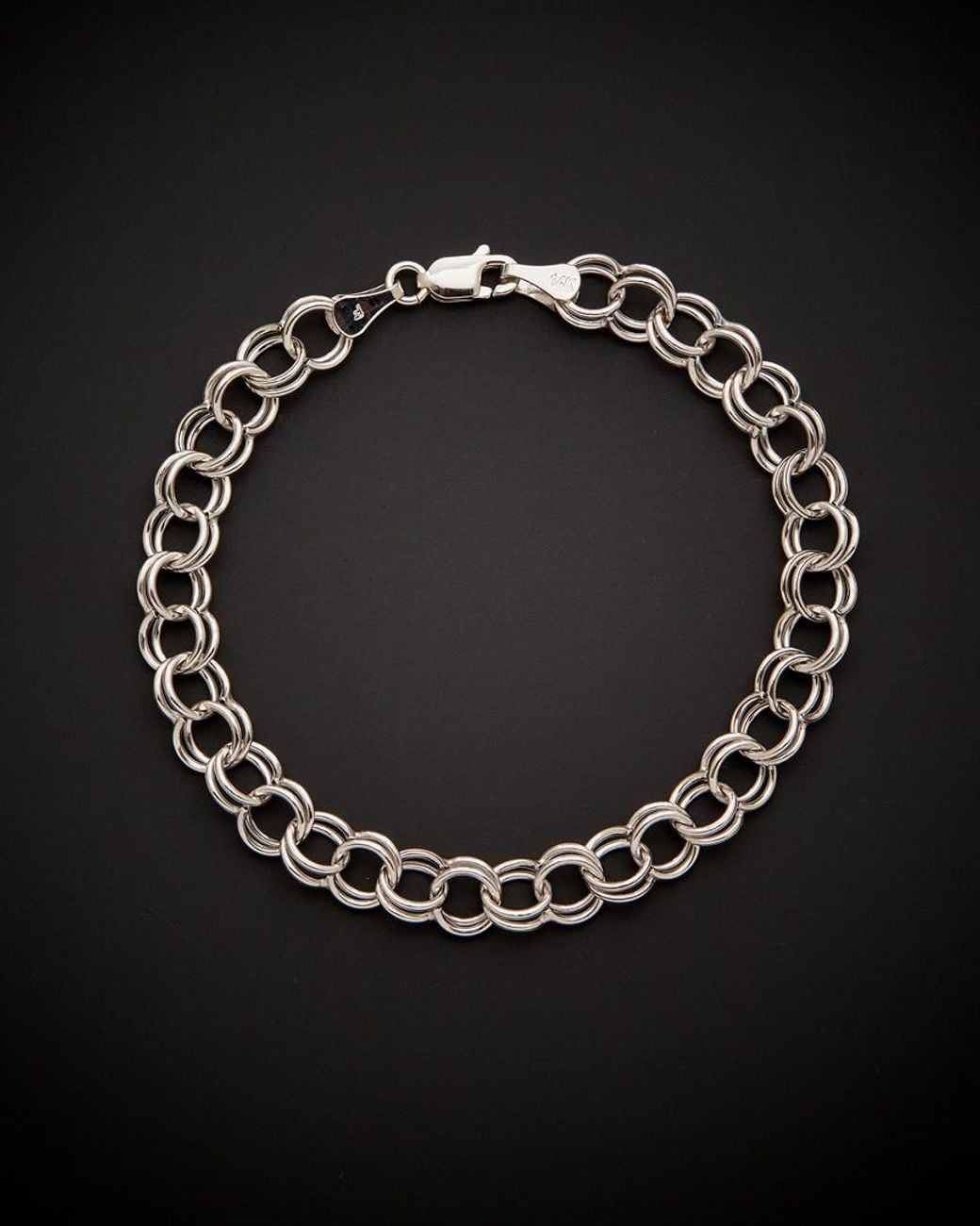 Italian Gold Black 14k Double Link Bracelet
