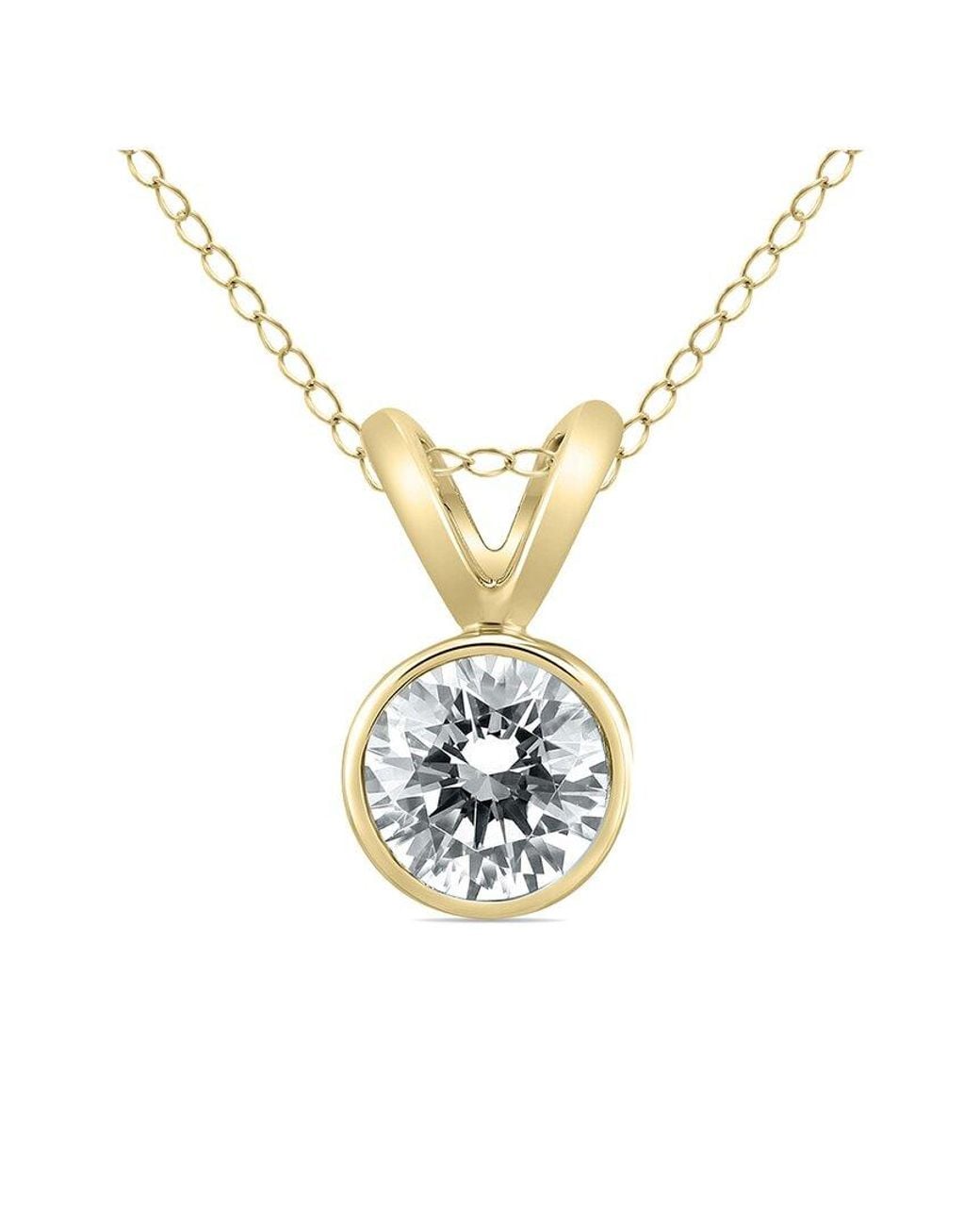 Diamond Select Cuts Metallic 14k 0.46 Ct. Tw. Diamond Necklace