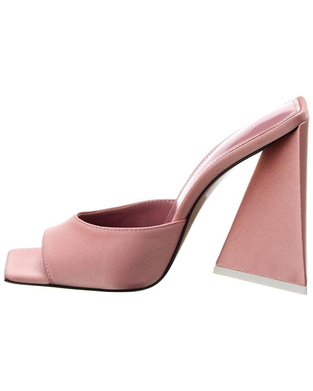 The Attico Pink Satin Mule