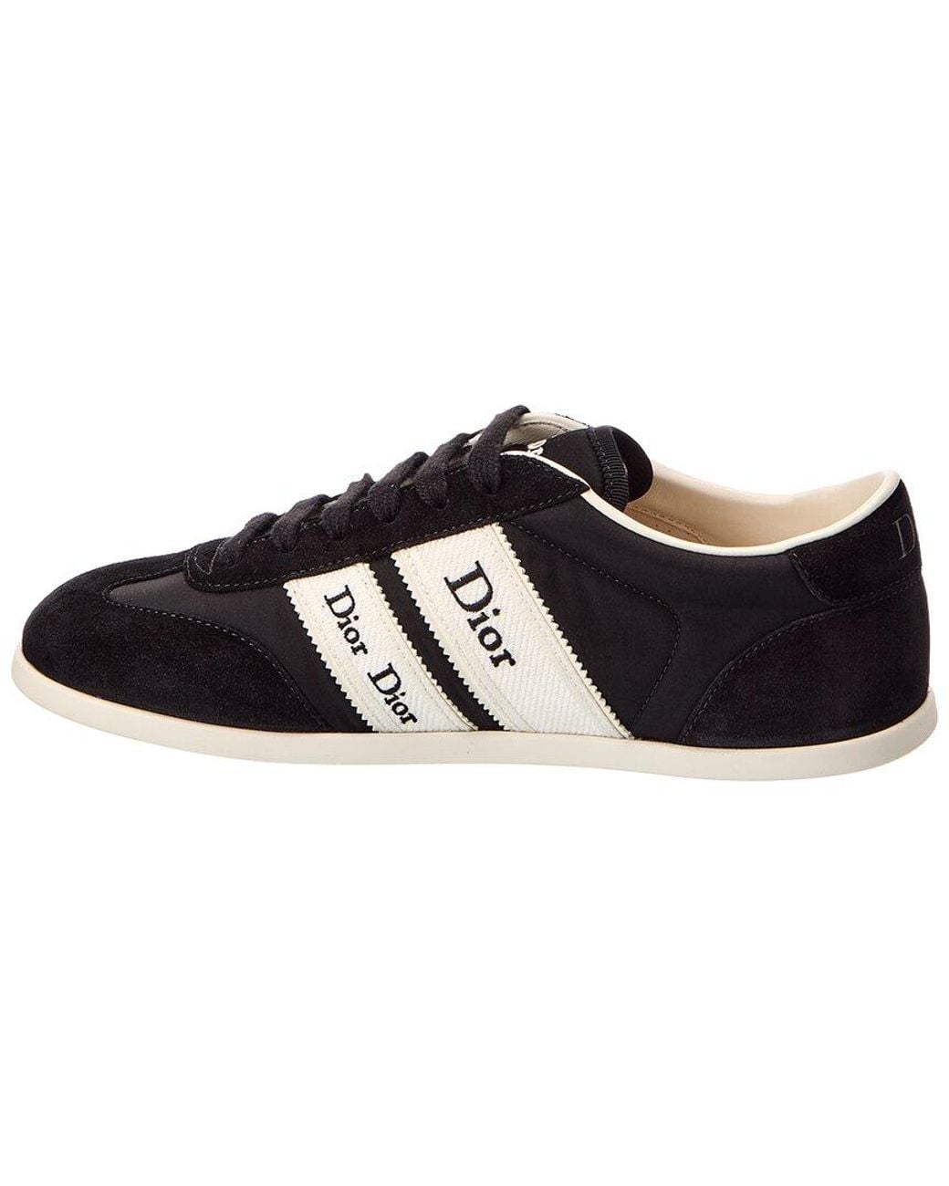 Dior Black Ribbon Canvas & Suede Sneaker