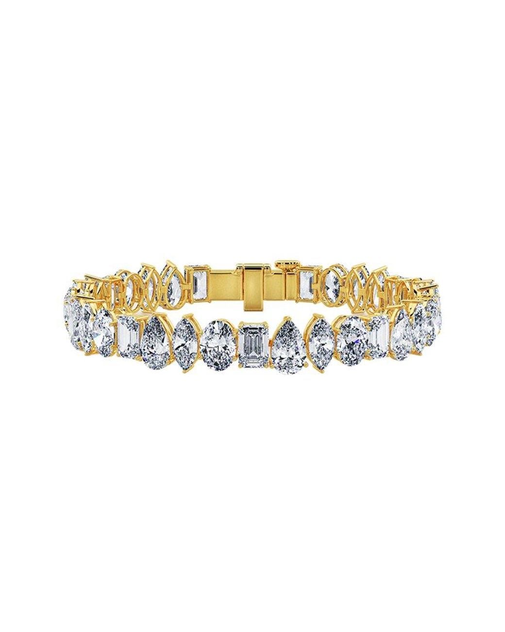 Lab Grown Diamonds Metallic 14K 10.10 Ct. Tw. Lab-Grown Diamond Fancy Bracelet