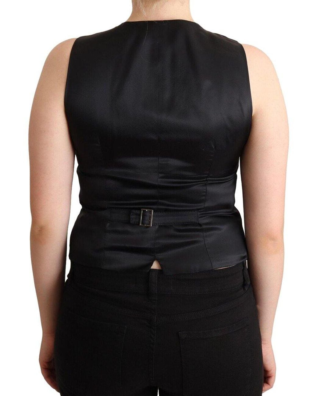 Dolce & Gabbana Black Wool-Blend Top