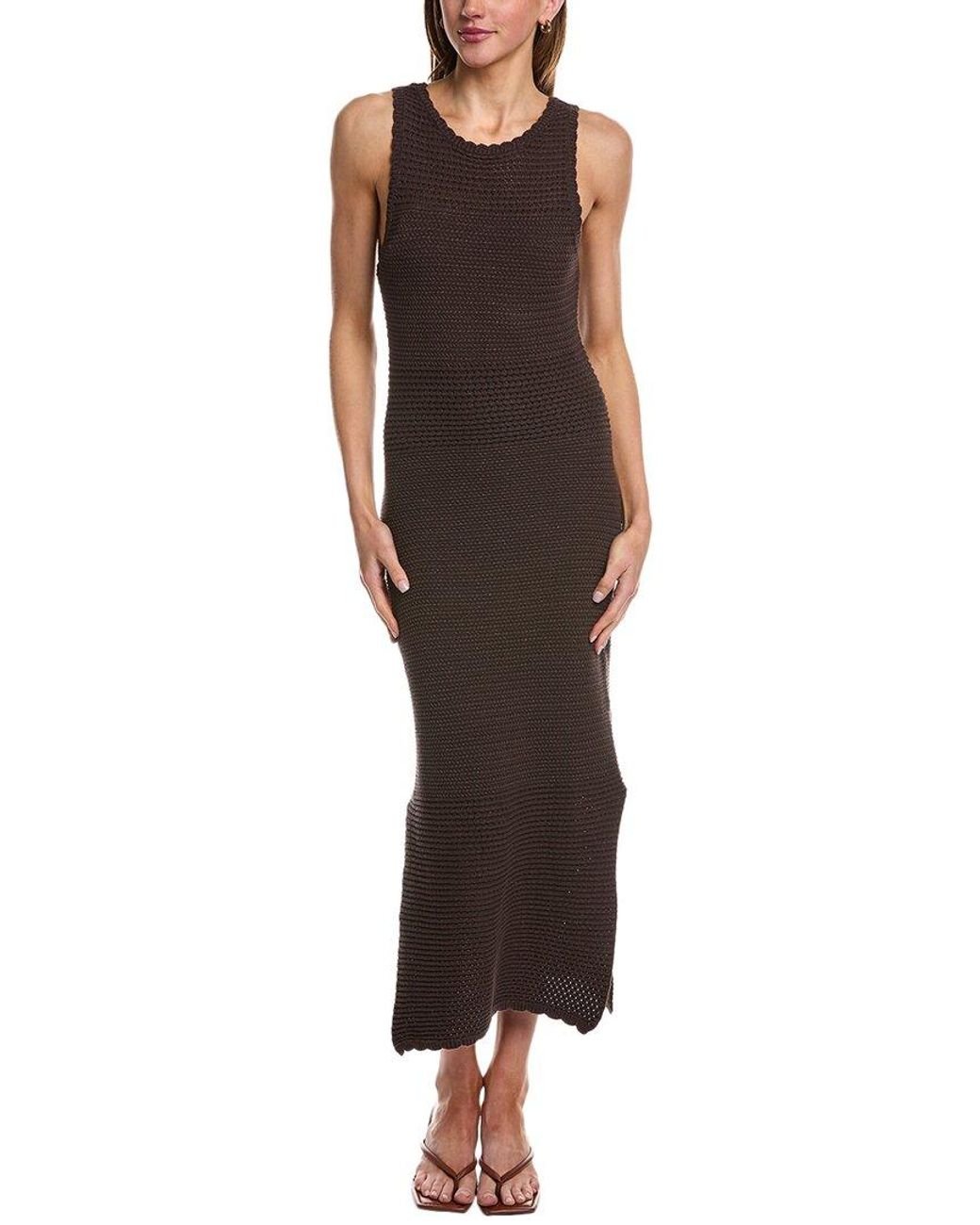 French Connection Momo Nellis Crochet Maxi Dress in Brown Lyst UK